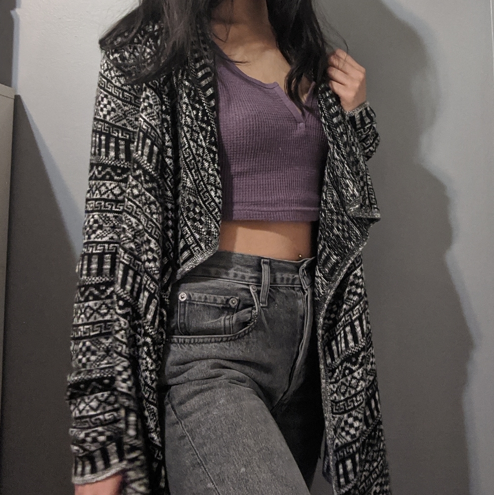 Aztec Pattern Cardigan Sweater